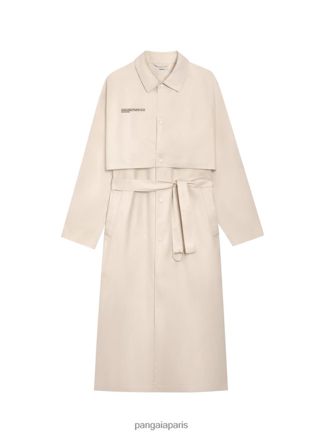 sable Pangaia vêtements femmes DH84F0464 trench en coton bio