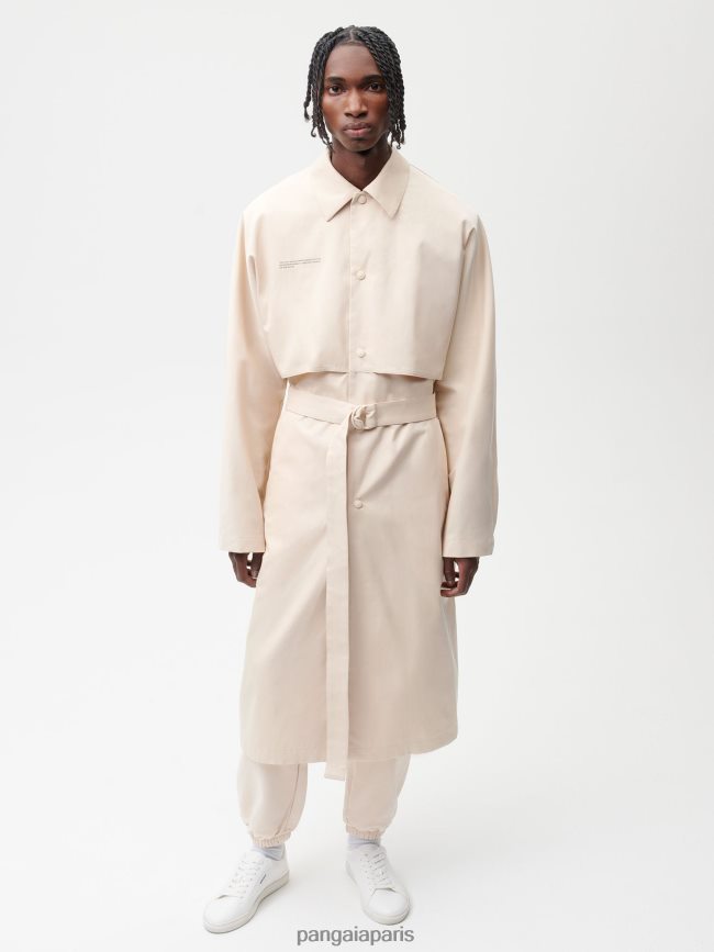 sable Pangaia vêtements femmes DH84F0464 trench en coton bio