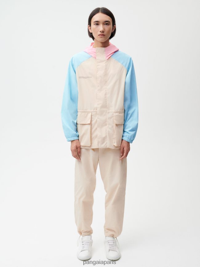 sable Pangaia vêtements femmes DH84F0474 veste color block en nylon recyclé