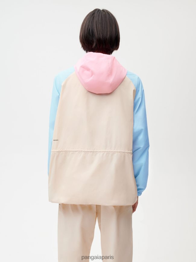 sable Pangaia vêtements femmes DH84F0474 veste color block en nylon recyclé