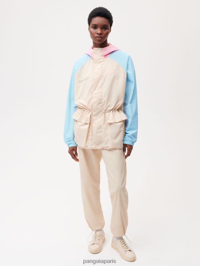 sable Pangaia vêtements femmes DH84F0474 veste color block en nylon recyclé
