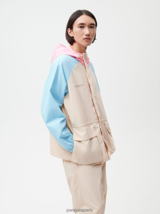 sable Pangaia vêtements femmes DH84F0474 veste color block en nylon recyclé
