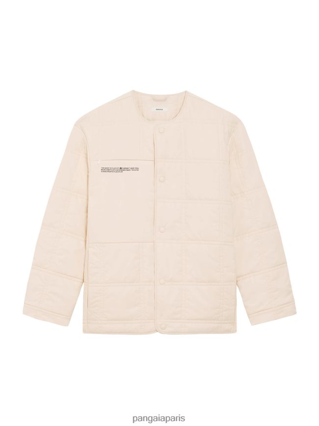 sable Pangaia vêtements femmes DH84F0483 veste sans col matelassée flwrdwn sable Pangaia vêtements femmes DH84F0483 veste sans col matelassée flwrdwn