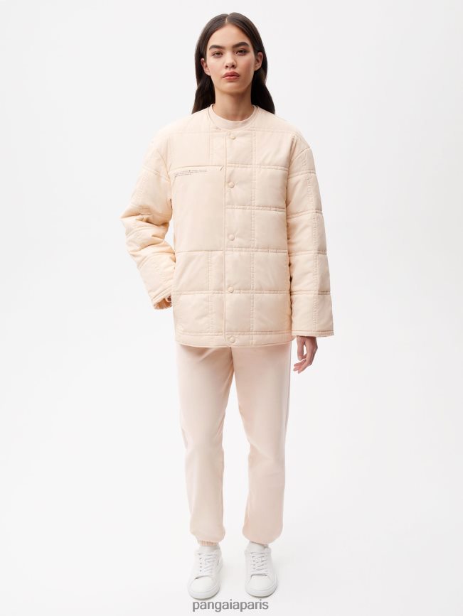 sable Pangaia vêtements femmes DH84F0483 veste sans col matelassée flwrdwn