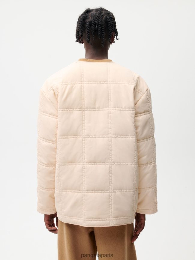 sable Pangaia vêtements femmes DH84F0483 veste sans col matelassée flwrdwn