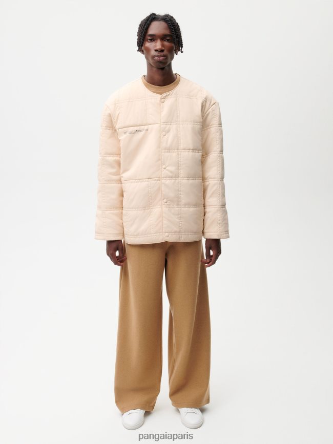 sable Pangaia vêtements femmes DH84F0483 veste sans col matelassée flwrdwn