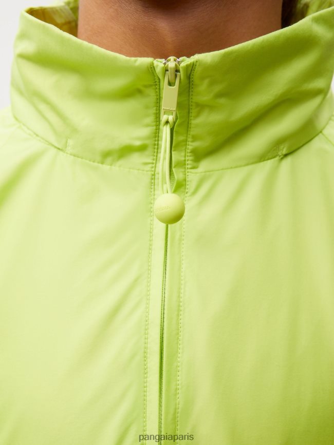 vert citron Pangaia vêtements femmes DH84F0482 veste en nylon à dégradation améliorée