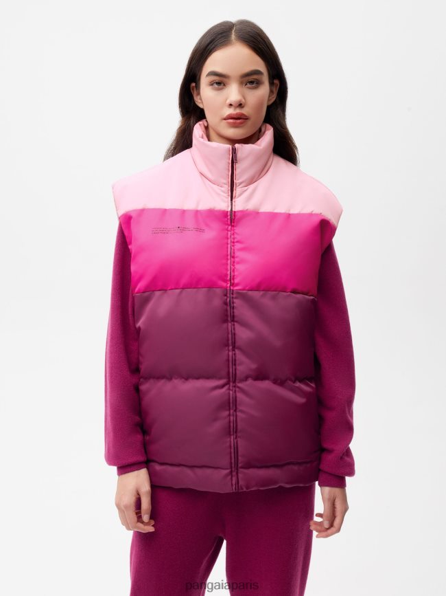 violet prune Pangaia vêtements femmes DH84F0443 gilet flwrdwn