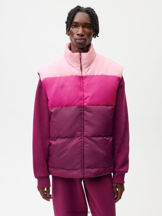 violet prune Pangaia vêtements femmes DH84F0443 gilet flwrdwn