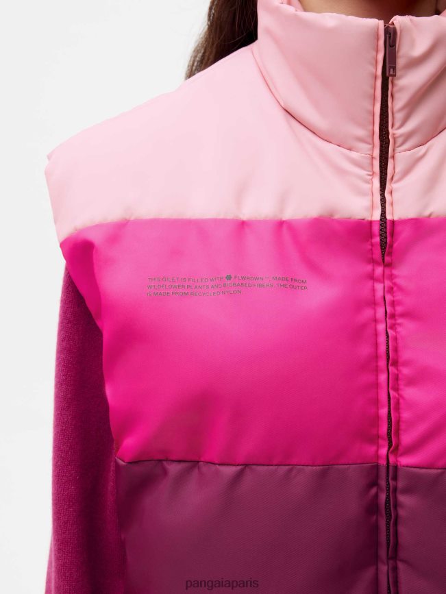 violet prune Pangaia vêtements femmes DH84F0443 gilet flwrdwn