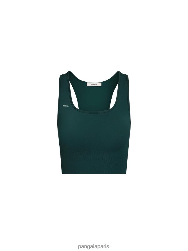 feuillage vert Pangaia vêtements femmes DH84F0413 soutien-gorge de sport de mouvement
