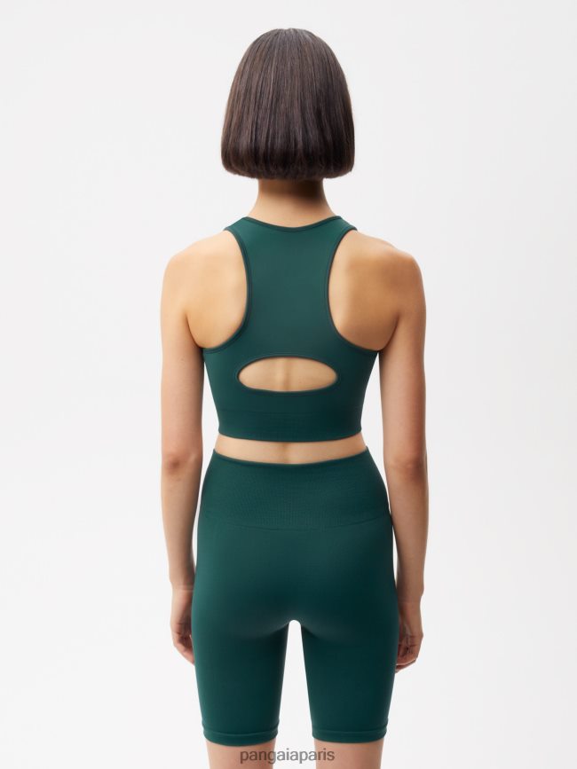 feuillage vert Pangaia vêtements femmes DH84F0413 soutien-gorge de sport de mouvement