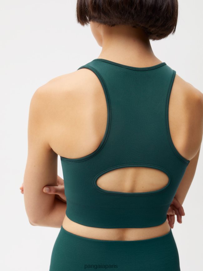 feuillage vert Pangaia vêtements femmes DH84F0413 soutien-gorge de sport de mouvement