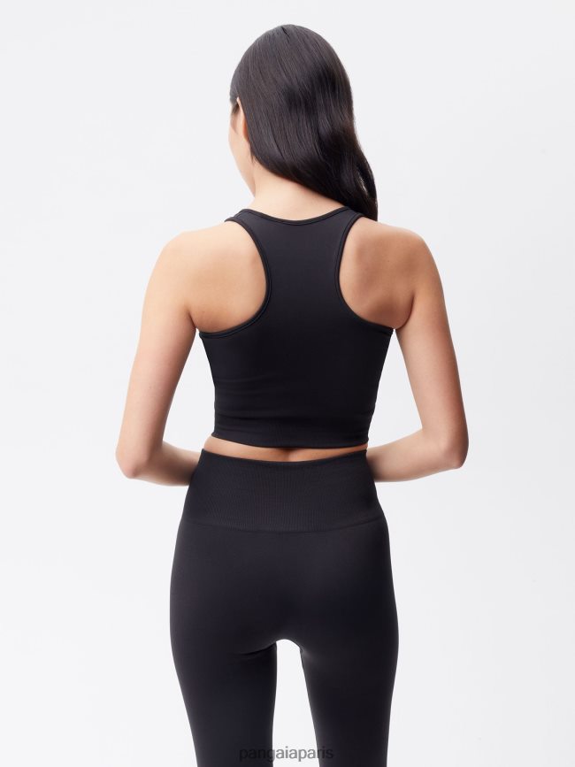 noir Pangaia vêtements femmes DH84F0128 débardeur nervuré