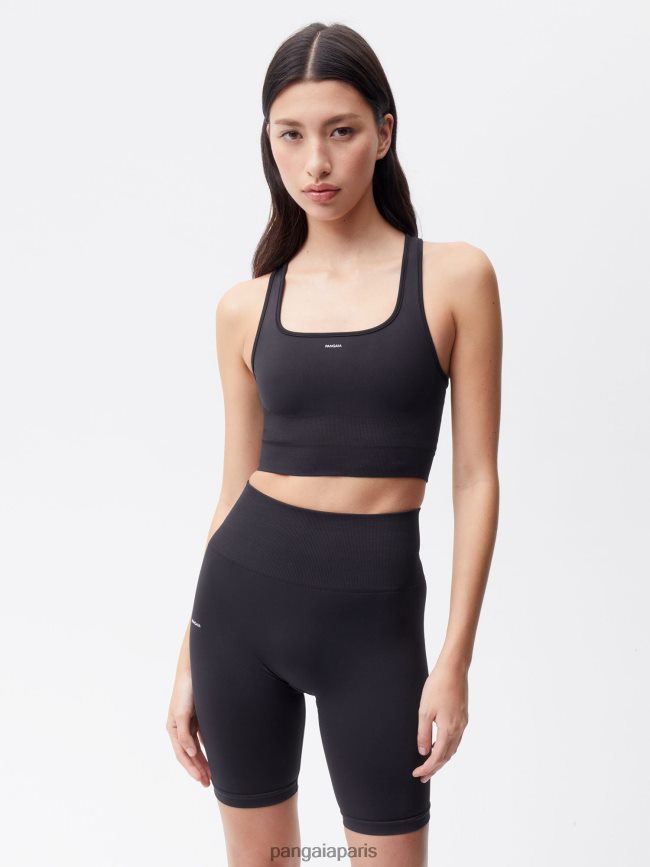 noir Pangaia vêtements femmes DH84F0411 soutien-gorge de sport de mouvement