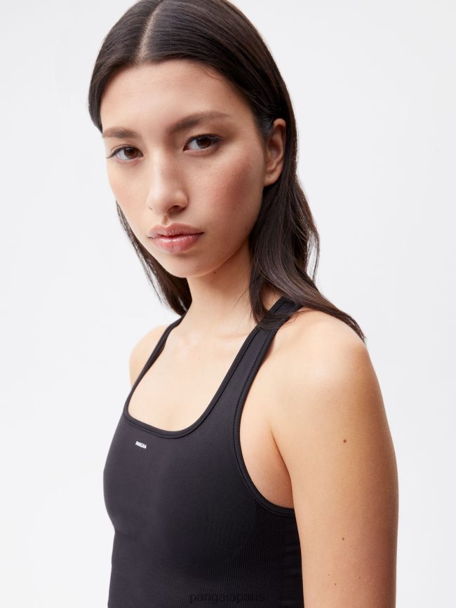 noir Pangaia vêtements femmes DH84F0411 soutien-gorge de sport de mouvement