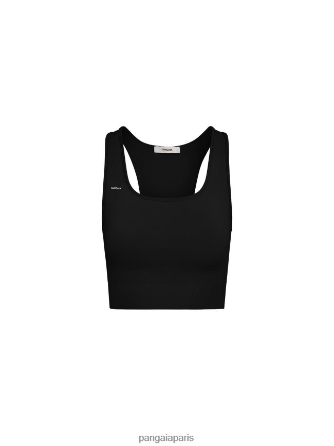 noir Pangaia vêtements femmes DH84F0412 soutien-gorge de sport de mouvement