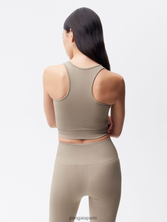 taupe Pangaia vêtements femmes DH84F0179 débardeur nervuré