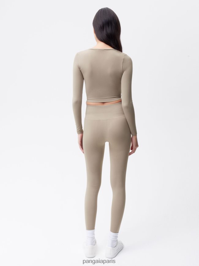 taupe Pangaia vêtements femmes DH84F0406 mouvement leggings