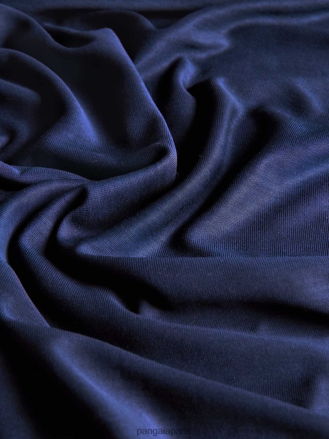 bleu marine Pangaia vêtements Hommes DH84F0522 t-shirt à manches longues pure c-fiber