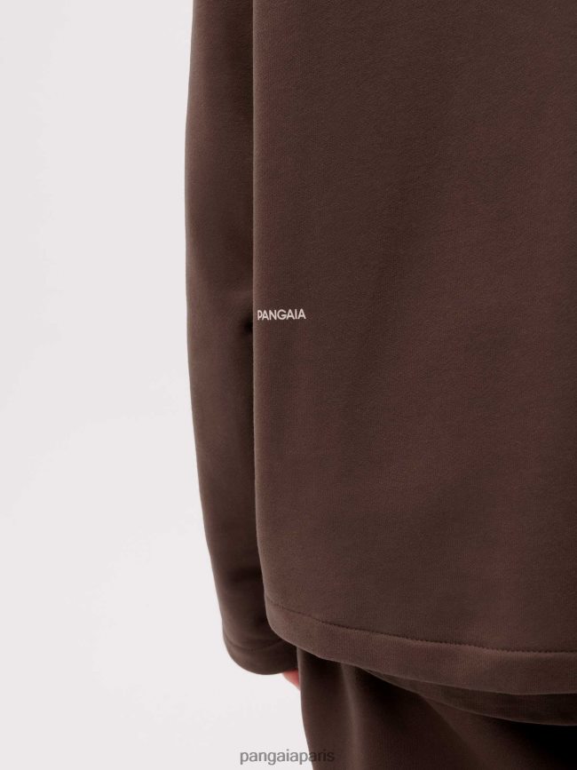 marron Pangaia vêtements Hommes DH84F0511 sweat à demi zip pprmint