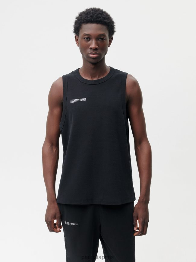 noir Pangaia vêtements Hommes DH84F0512 débardeur en coton recyclé