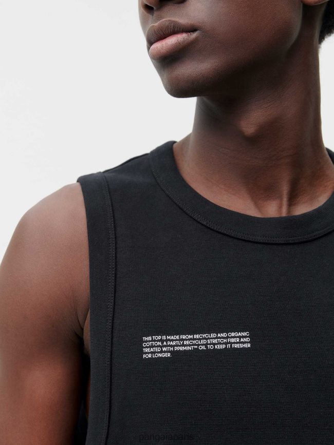 noir Pangaia vêtements Hommes DH84F0512 débardeur en coton recyclé