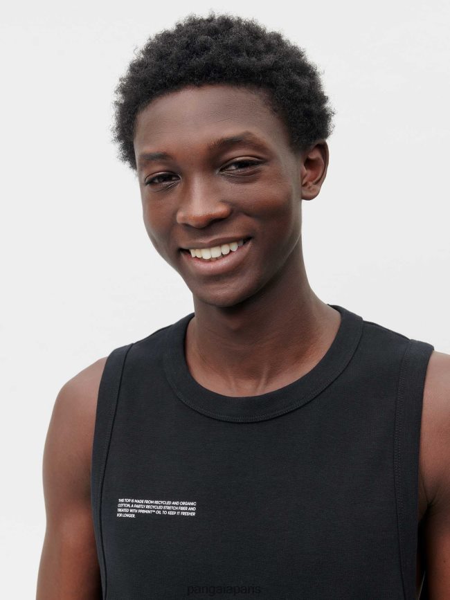 noir Pangaia vêtements Hommes DH84F0512 débardeur en coton recyclé