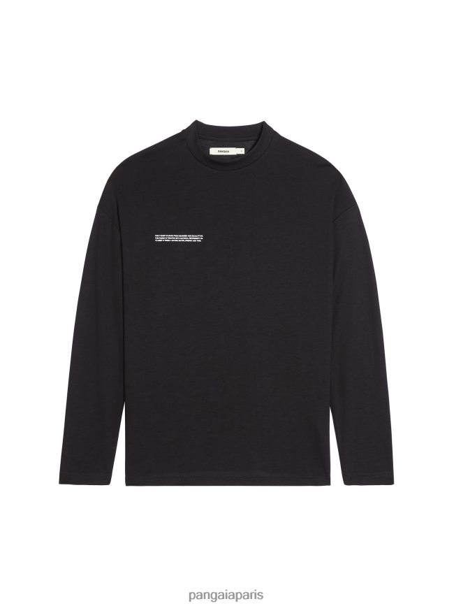 noir Pangaia vêtements Hommes DH84F0517 t-shirt à manches longues pure c-fiber