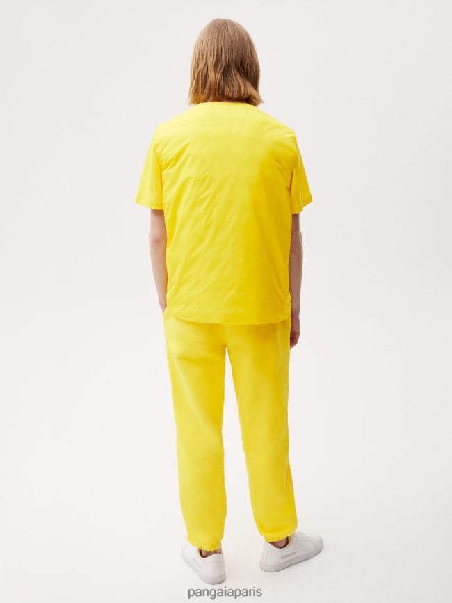 jaune safran Pangaia vêtements Hommes DH84F0535 gilet matelassé flwrdwn lite