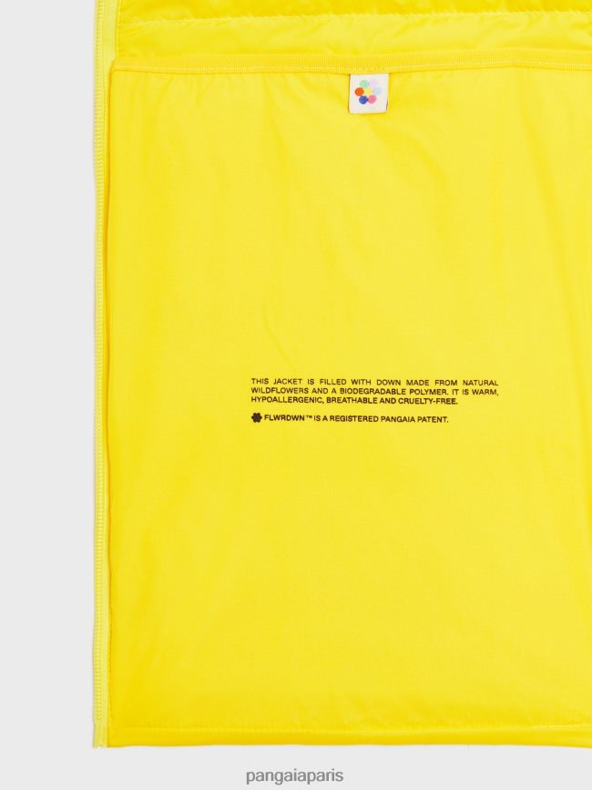 jaune safran Pangaia vêtements Hommes DH84F0535 gilet matelassé flwrdwn lite