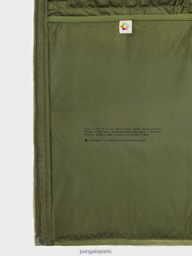 vert romarin Pangaia vêtements Hommes DH84F0534 doudoune légère flwrdwn