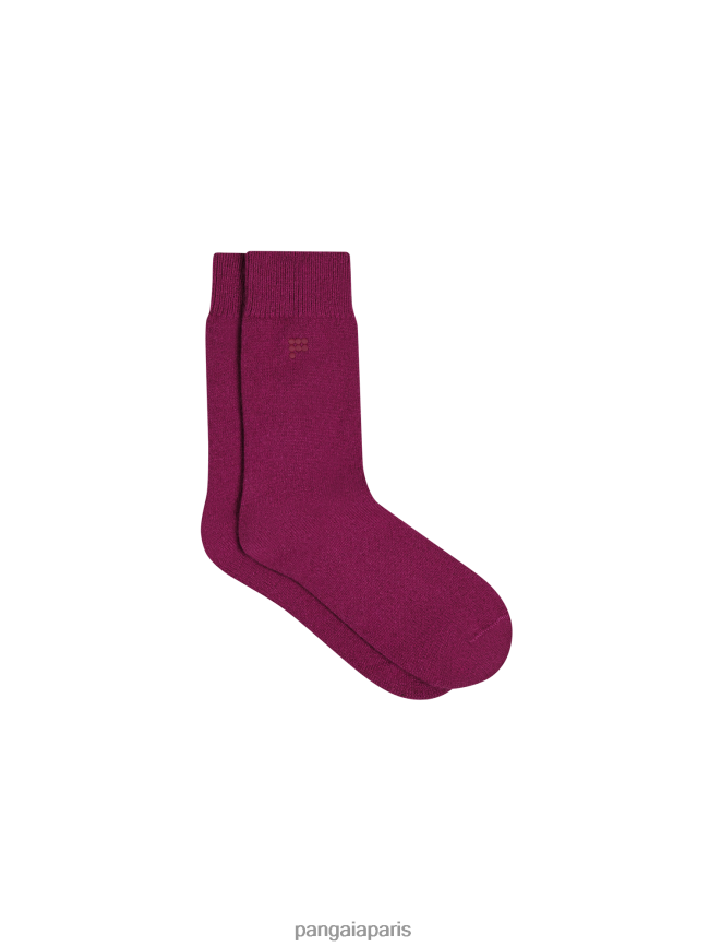 violet prune Pangaia accessoires unisexe DH84F0502 chaussettes en cachemire recyclé